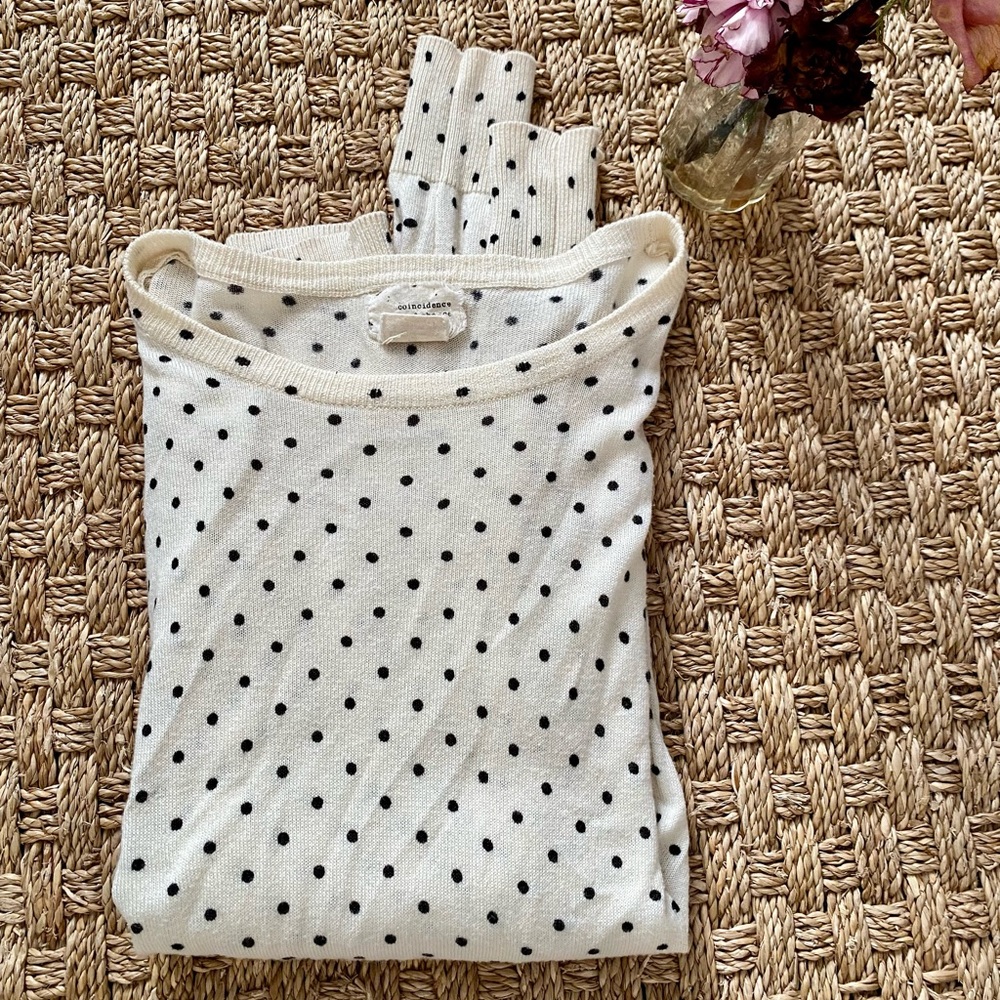 Anthropologie polka dot sweater